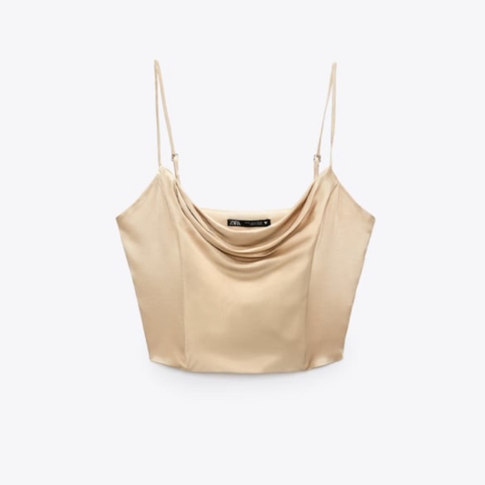 Zara Satin Crop Top
